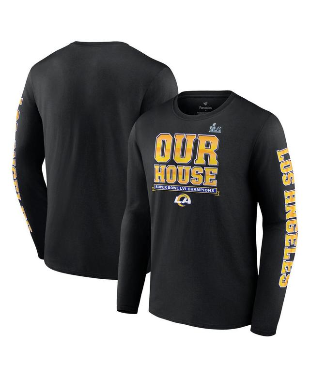 Mens Fanatics Black Los Angeles Rams Super Bowl Lvi Champions Hometown Audible Long Sleeve T-shirt Product Image