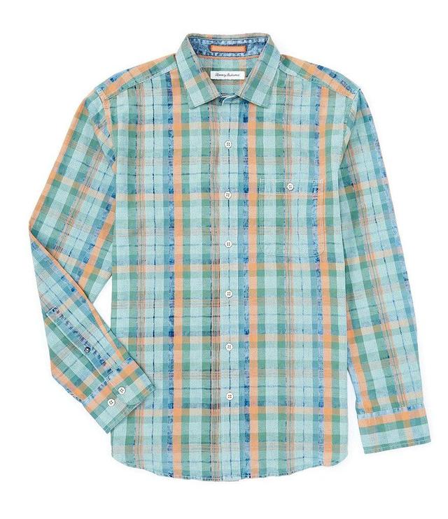 Tommy Bahama Indigo Coast Check Long Sleeve Woven Shirt Product Image