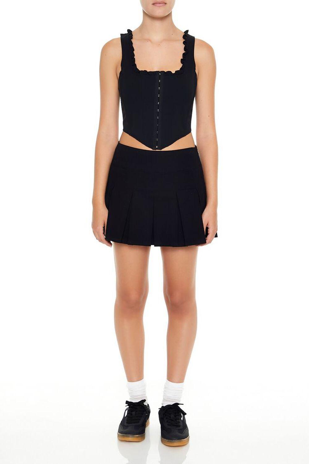 Ruffle-Trim Corset Crop Top | Forever 21 Product Image