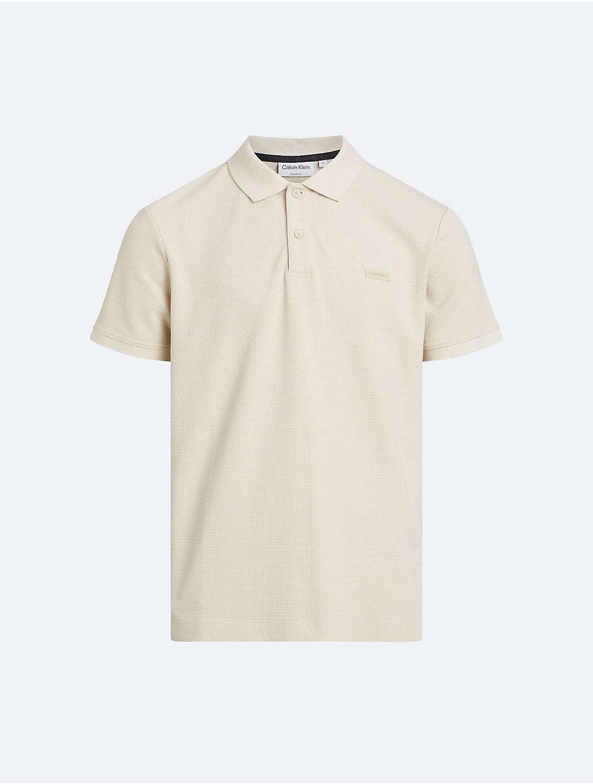 Calvin Klein Men's Waffle Classic Polo Shirt - White - XXL Product Image