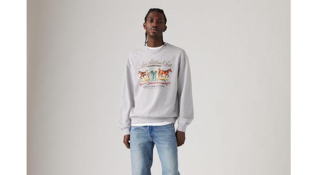 Relaxed Graphic Crewneck Sweatshirt Product Image