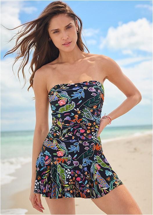 Skirted Bandeau One-Piece Product Image