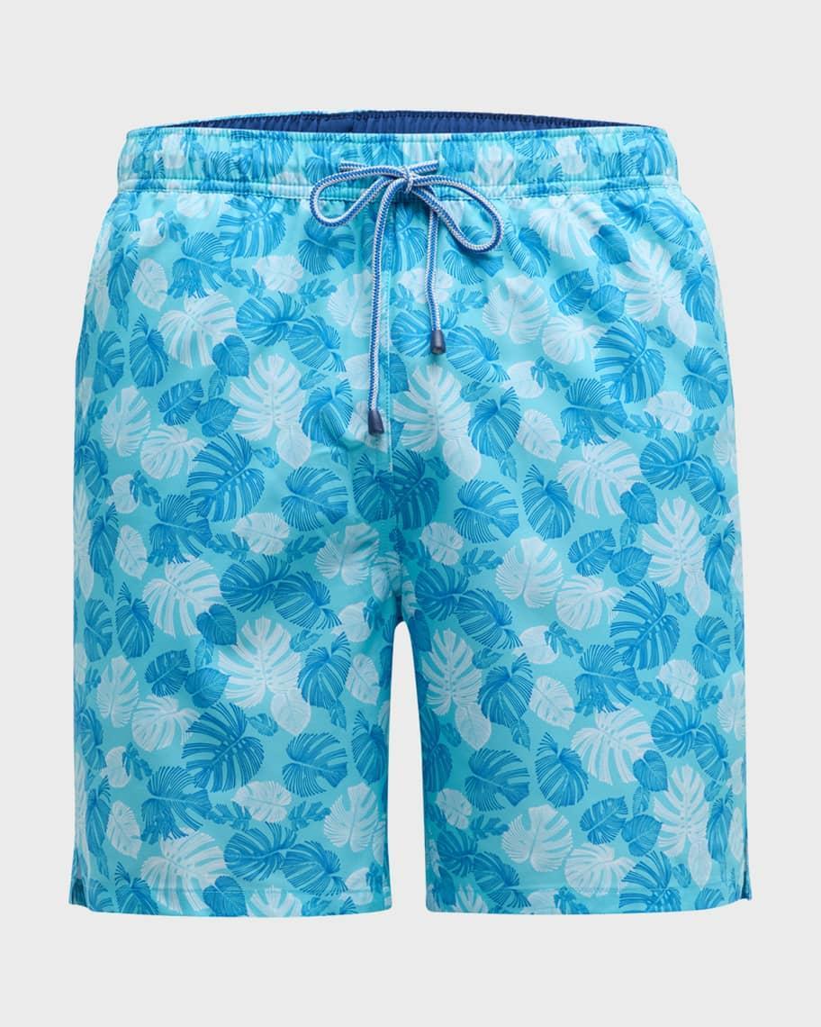 Men's Linework Monstera Swim Trunks Product Image