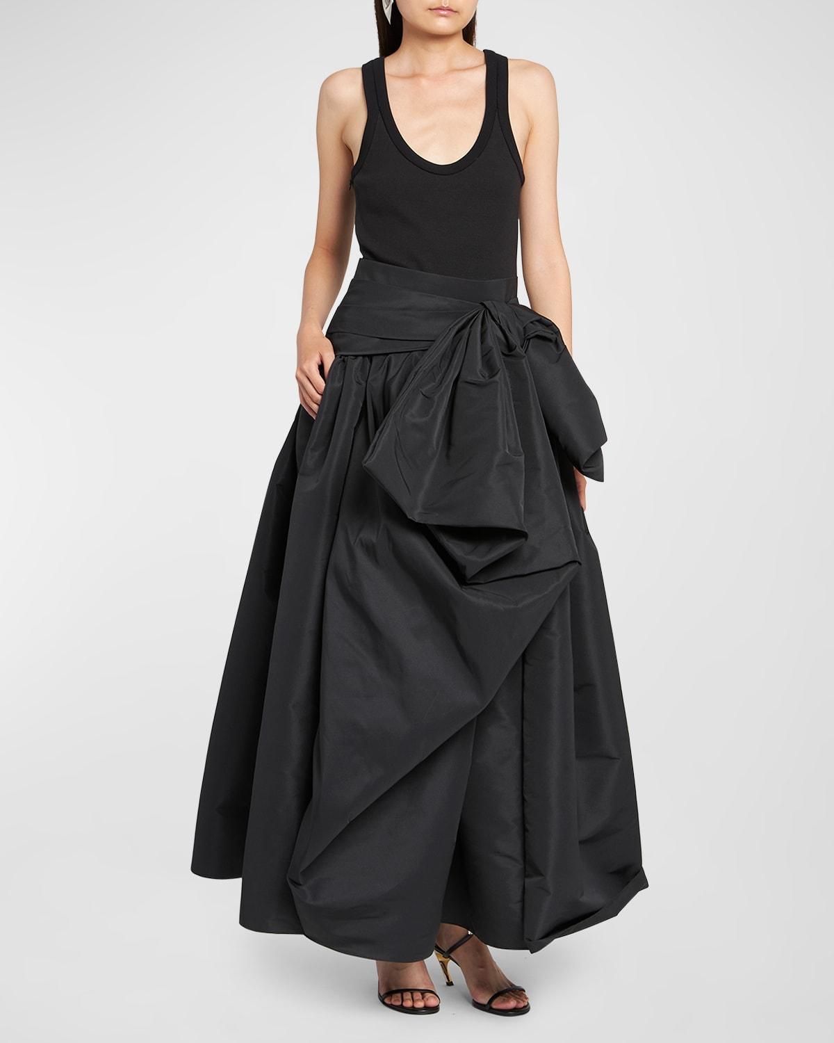 Womens Knotted Stretch-Cotton Jersey Gown Product Image