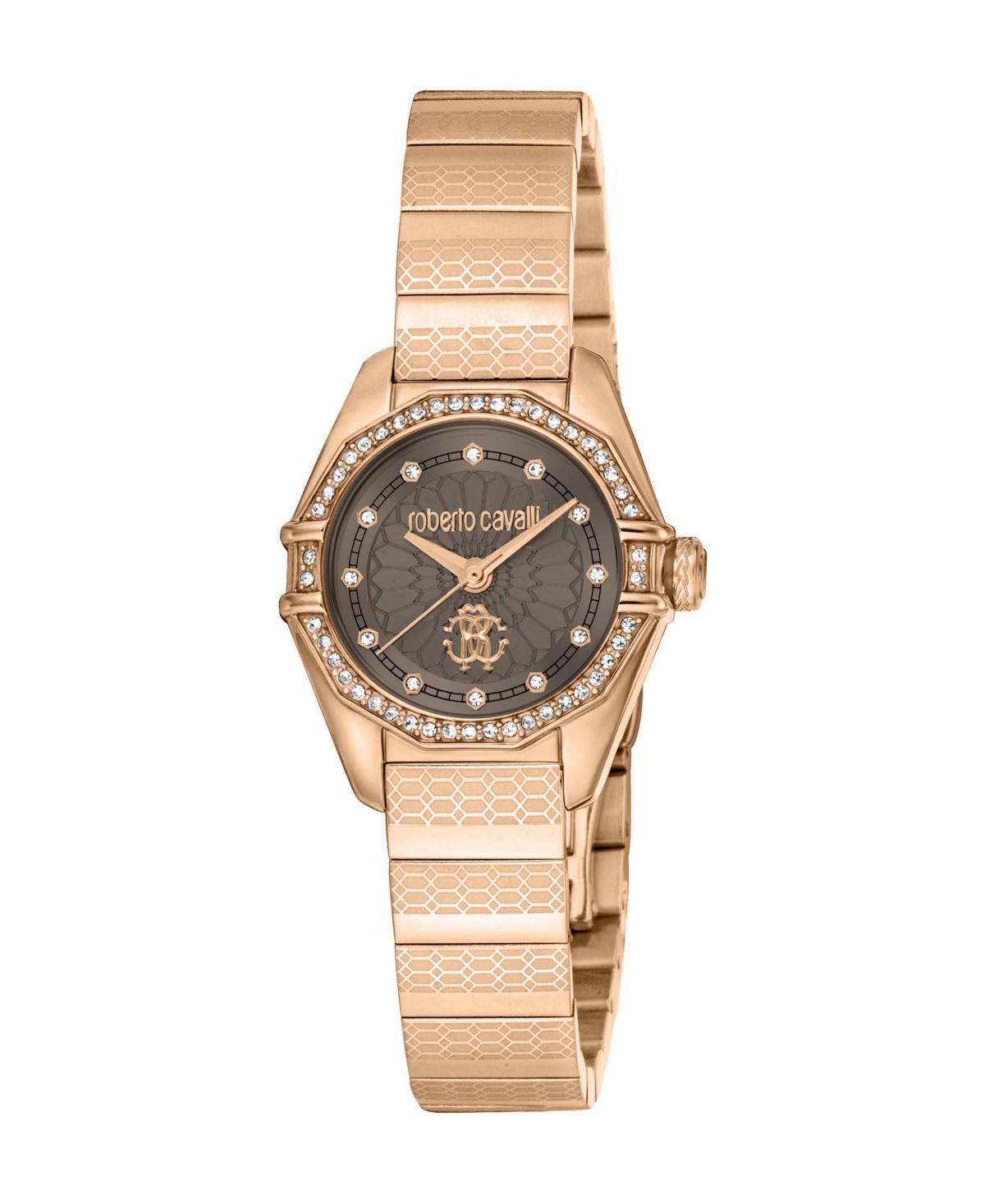 Roberto Cavalli Womens Quartz Rose-Gold Stainless Steel Watch 26mm - Rose Product Image