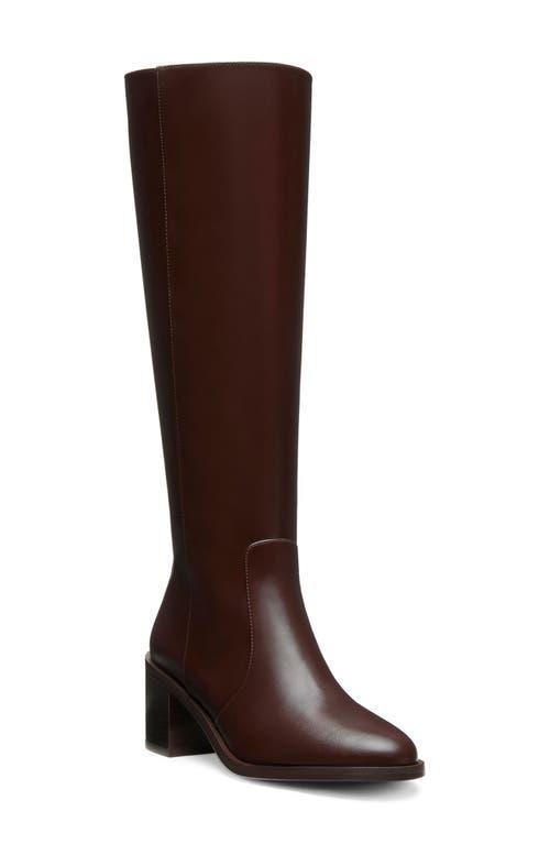 Esme Leather Knee Boots In Dark Brown Product Image