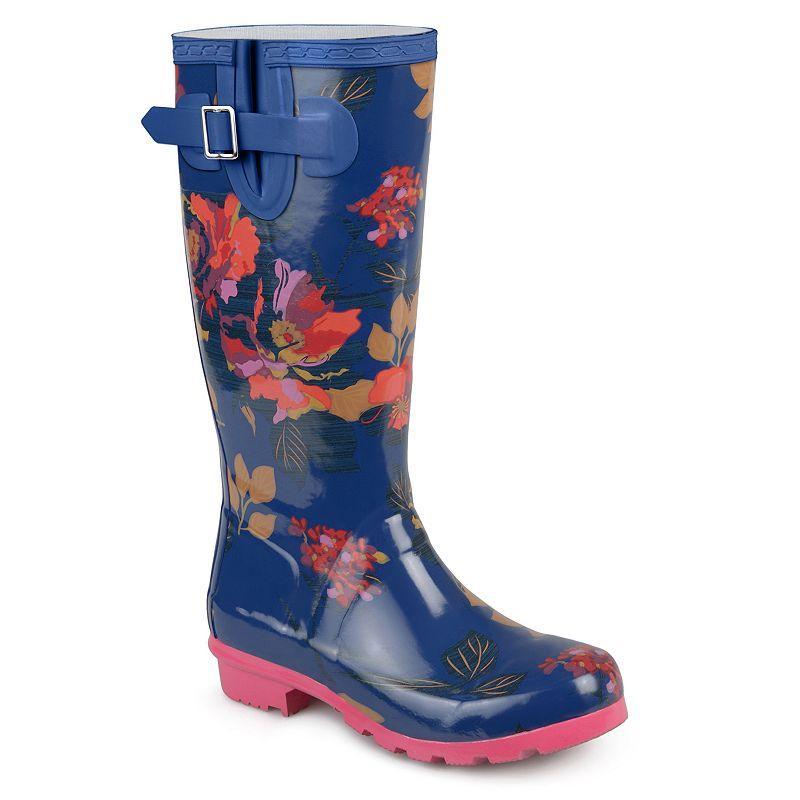 Journee Collection Mist Womens Water Resistant Rain Boots, Girls Blue Product Image