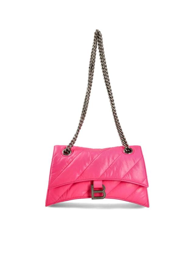 Leather Chain Bag In Pink Product Image