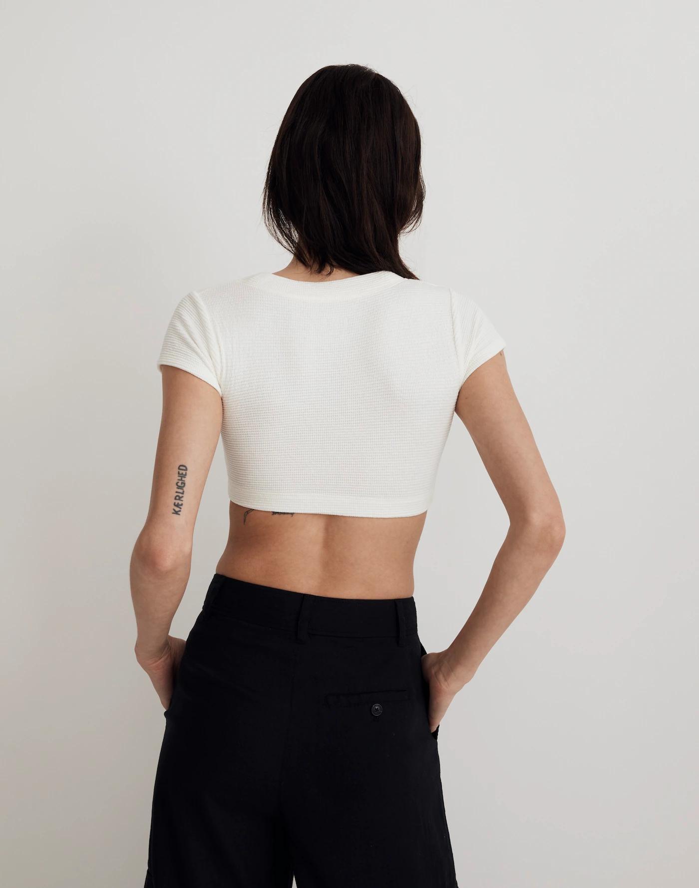 V-Neck Crop Tee Product Image