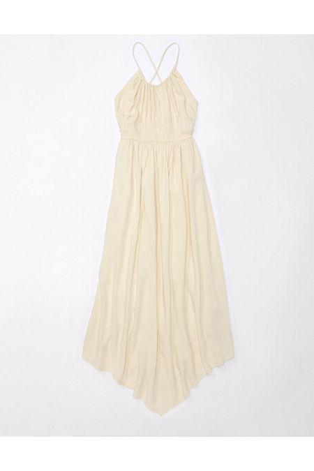 AE Linen-Blend Halter Midi Dress Women's Product Image