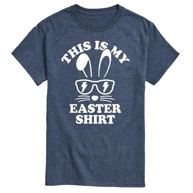 Mens This Is My Easter Shirt Graphic Tee Blue Product Image