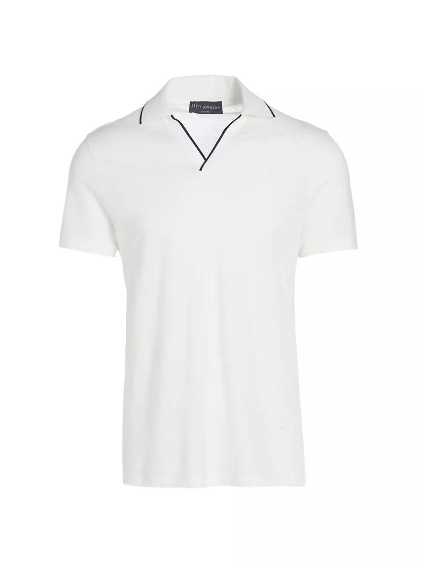 Linen Jersey Polo Shirt Product Image