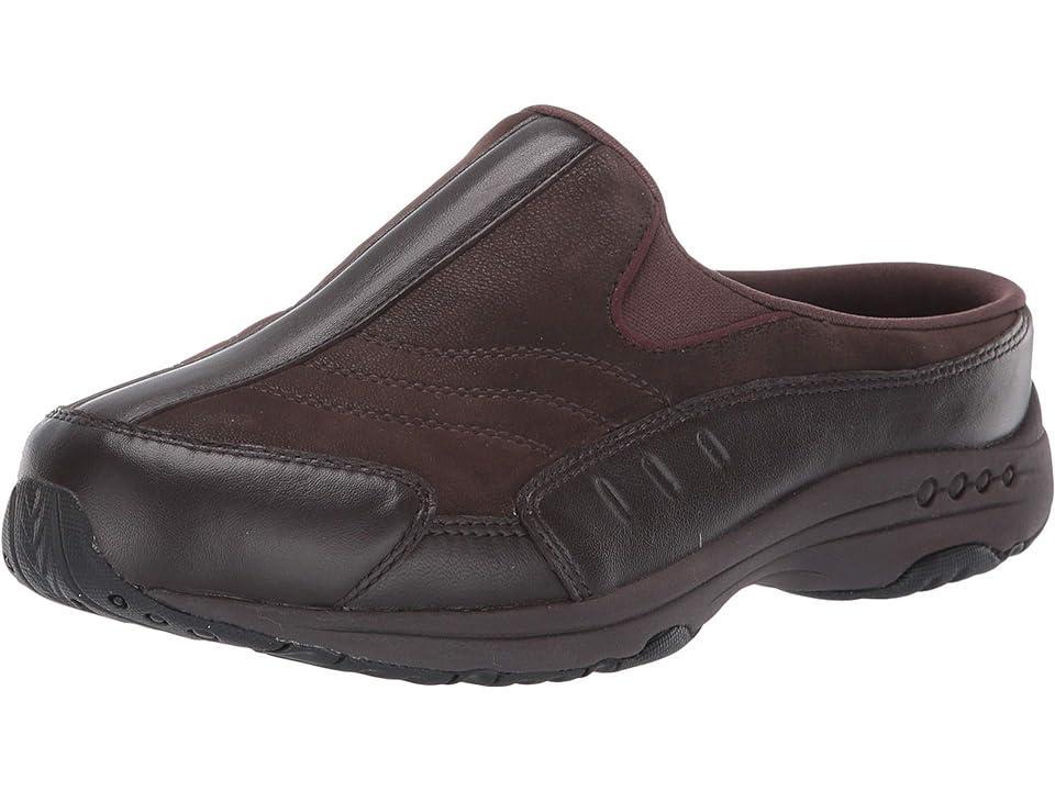 Easy Spirit Traveltime Womens Leather Mules Brown Product Image