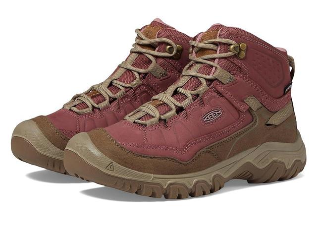 KEEN Targhee 4 Mid Height Durable Comfortable Waterproof (Rose /Plaza Taupe) Women's Climbing Shoes Product Image