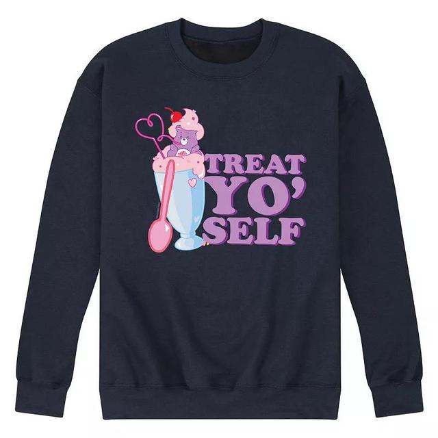 Mens Care Bears Treat Yo Self Fleece Sweatshirt Blue Product Image