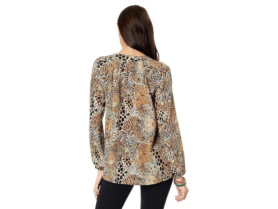 Lilly Pulitzer Elsa Top (Rattan Walk On The Wild Side) Women's Blouse Product Image