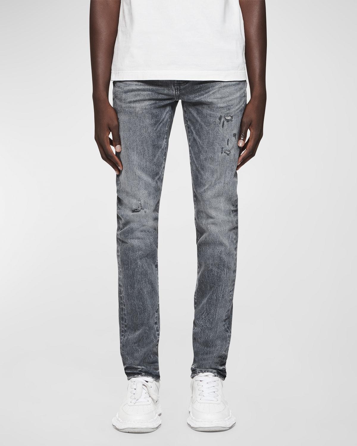 Mens P001 Distressed Stretch Skinny Jeans Product Image