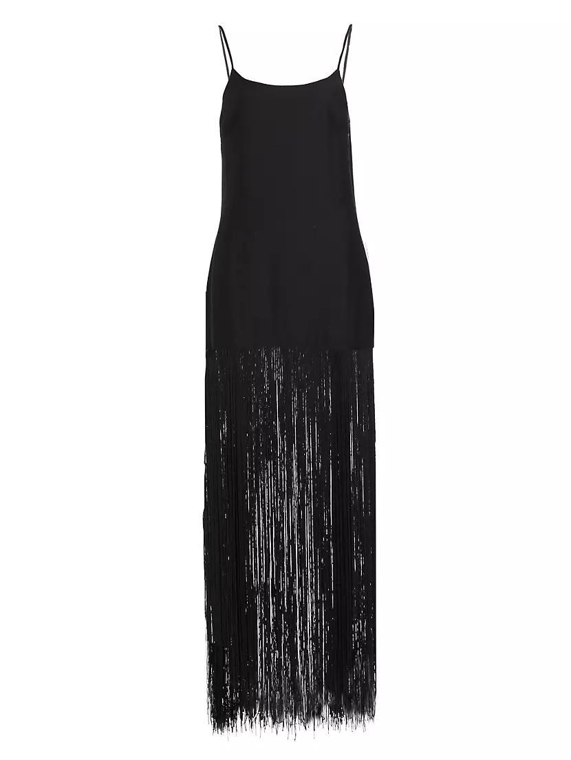 Fringed Sleeveless Maxi Dress Product Image