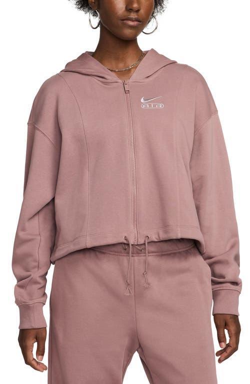 Nike Womens Air OS Fleece Full-Zip - White/Pink Product Image