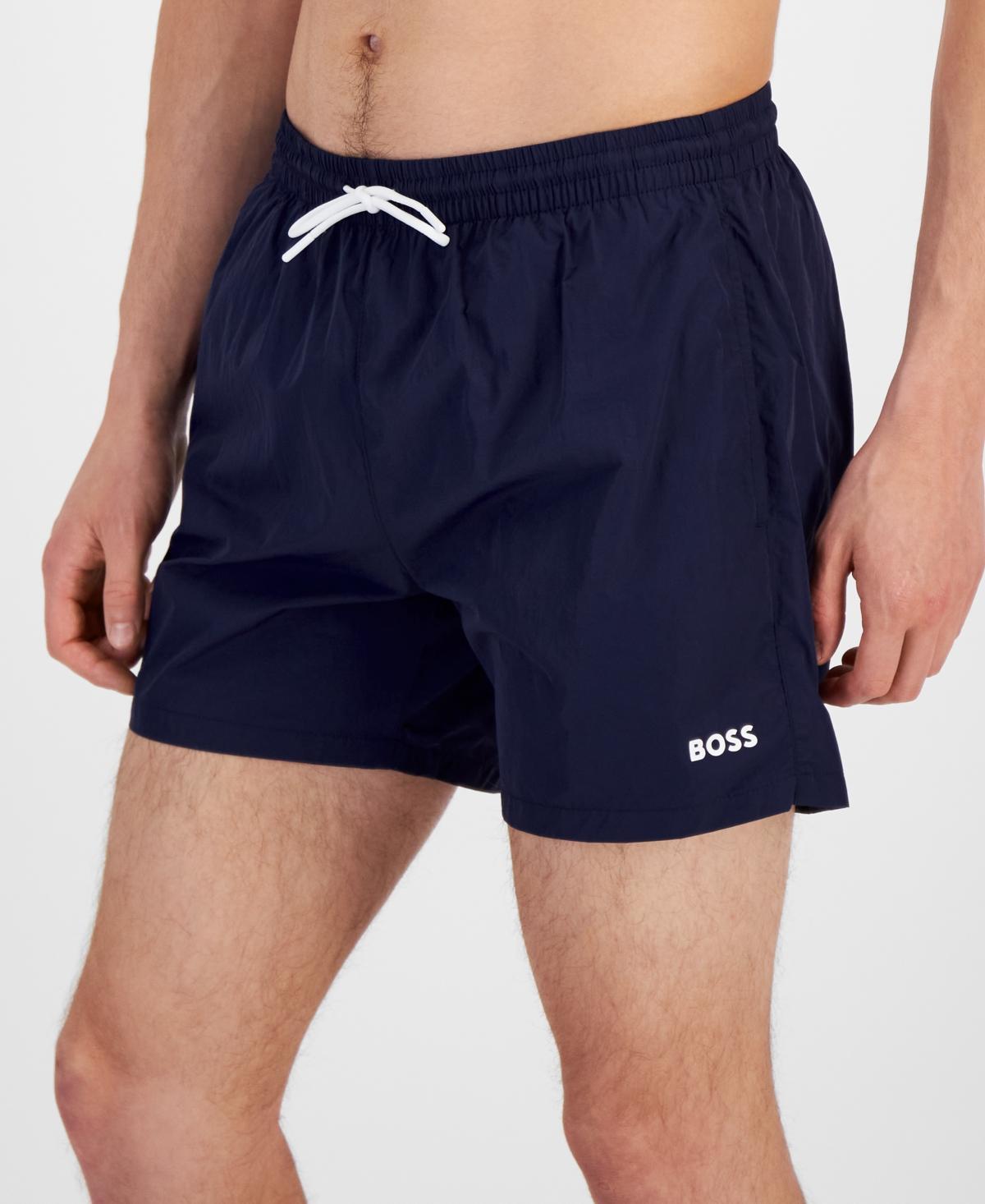 HUGO BOSS Boss By  Men's Lee Drawstring 5.3" Swim Trunks, Created For Macy's In Medium Purple Product Image