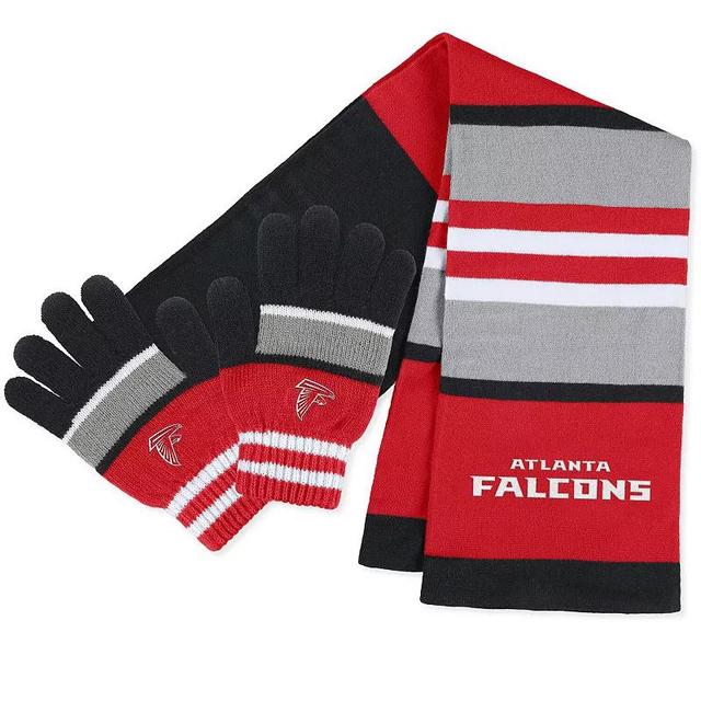 Womens WEAR by Erin Andrews Atlanta Falcons Stripe Glove & Scarf Set Product Image