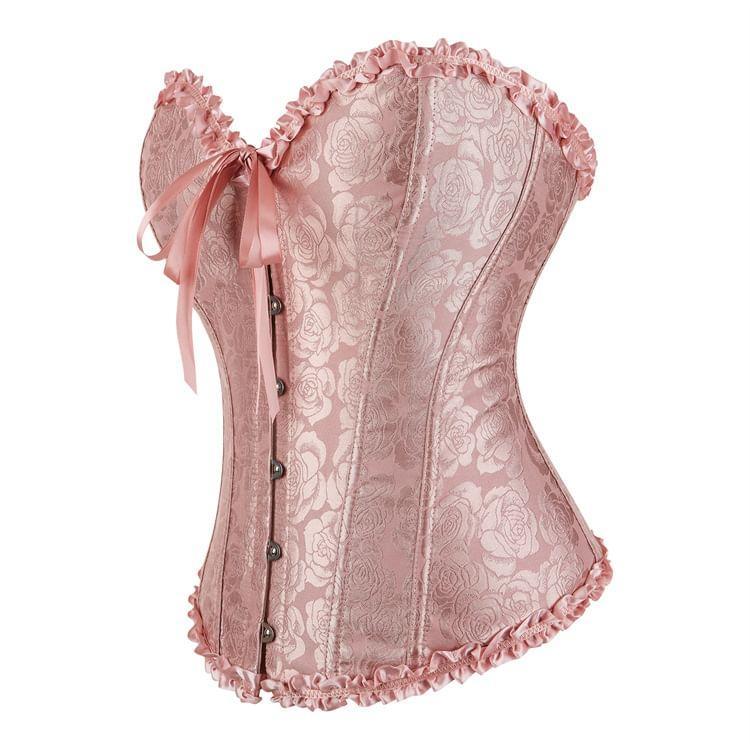 Strapless Frill Trim Corset Top Product Image