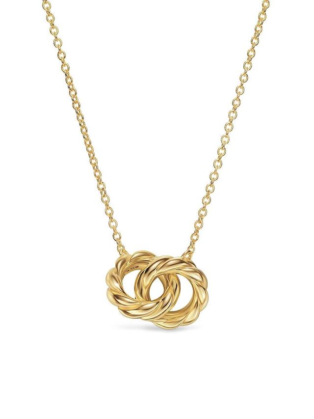 Womens Sculpted Cable Chain Necklace in 18K Yellow Gold, 9MM Product Image