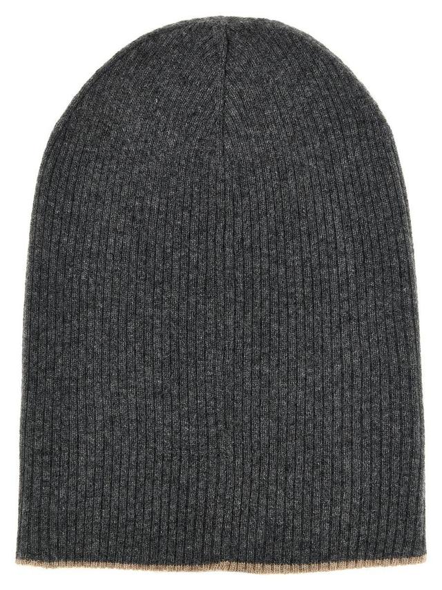 BRUNELLO CUCINELLI Reversible Beanie In Brown Product Image