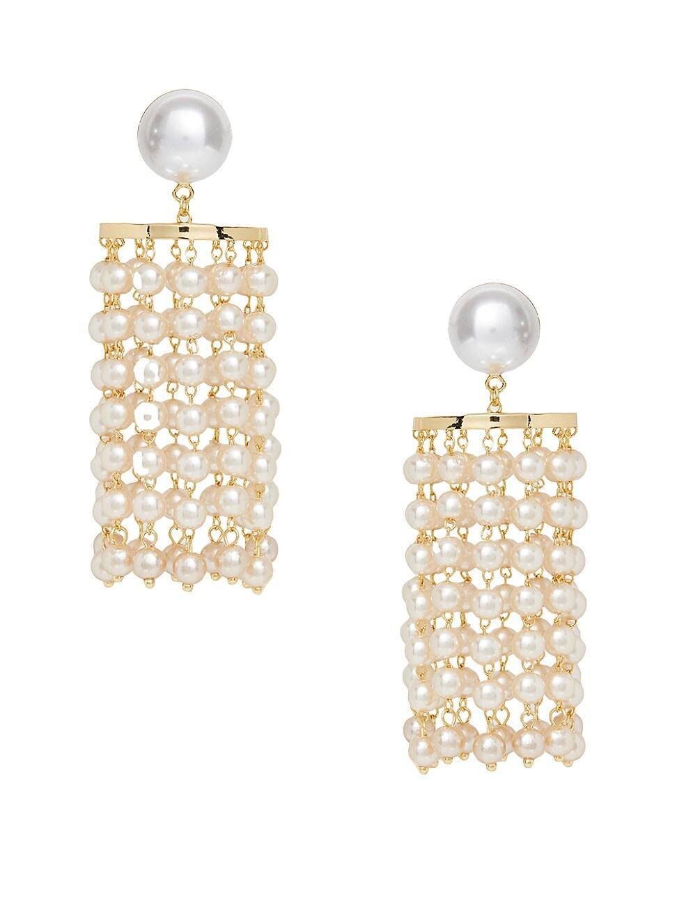 Lele Sadoughi Imitation Pearl Chandelier Earrings in 14K Gold Plated Product Image