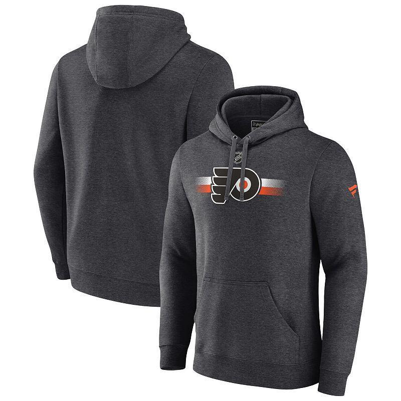 Mens Fanatics Branded Heather Charcoal Philadelphia Flyers Authentic Pro Secondary Pullover Hoodie Product Image