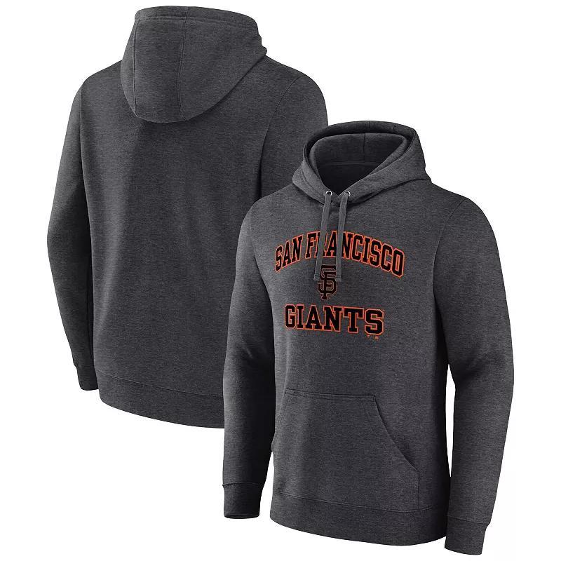 Mens Fanatics Branded Heather Charcoal San Francisco Giants Heart & Soul Pullover Hoodie Product Image