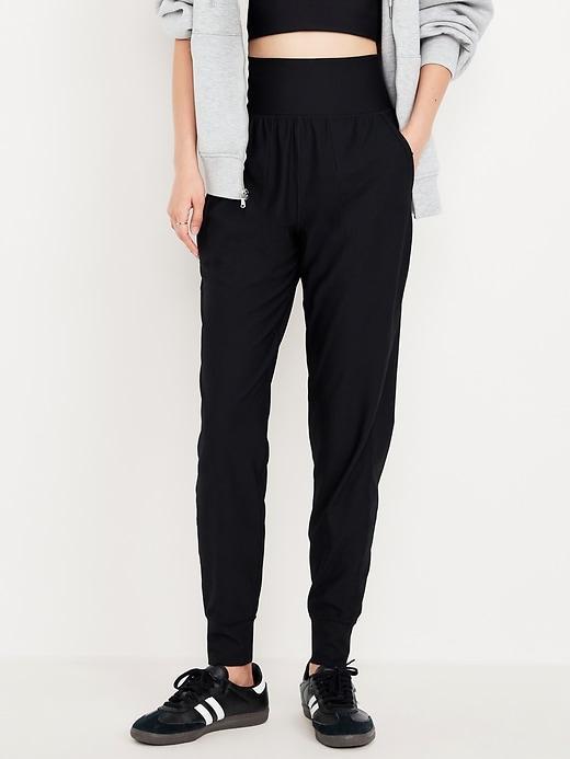 High-Waisted PowerSoft Rib 7/8 Joggers Product Image