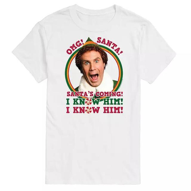 Big & Tall Elf Omg Santa I Know Him Graphic Tee, Mens Product Image