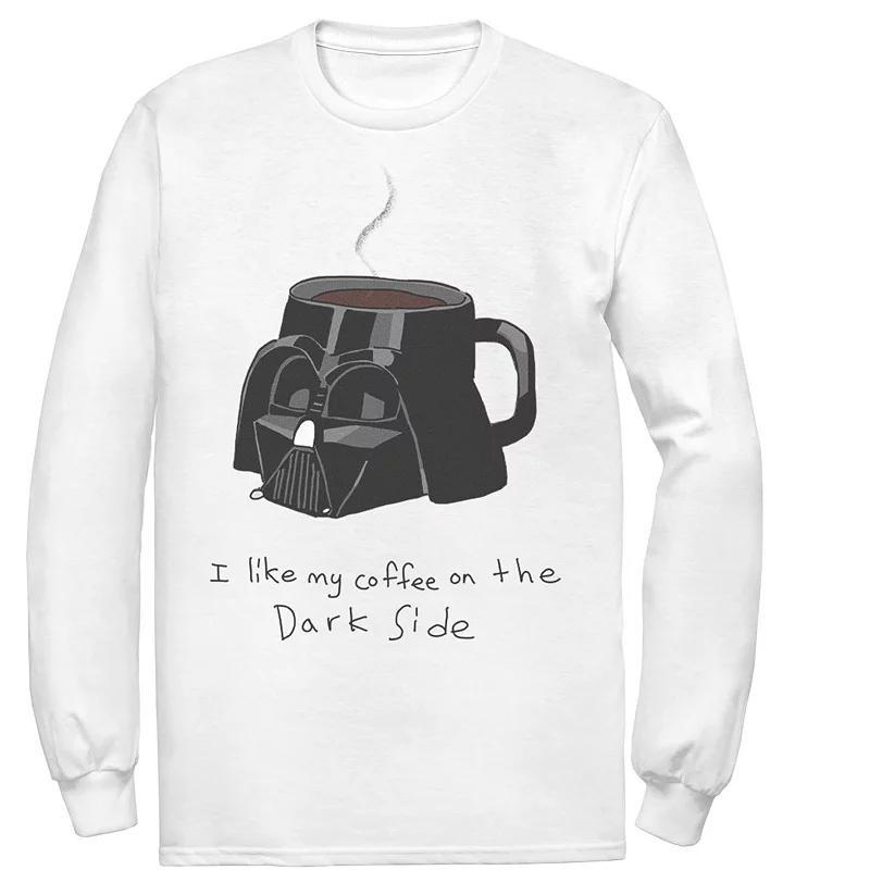 Mens Star Wars Darth Vader Mug I Like My Coffee On The Dark Side Tee White Product Image