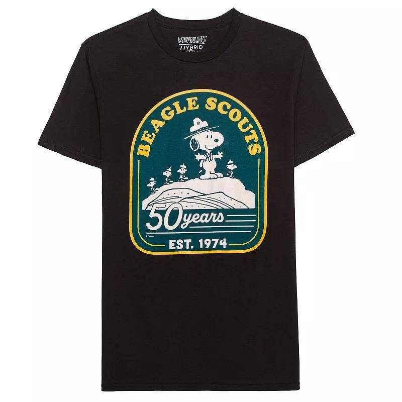 Mens Peanuts Snoopy Beagle Scout 50 Years Mountain Graphic Tee Product Image