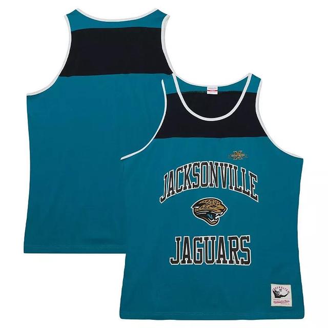 Mitchell & Ness Mens Teal Jacksonville Jaguars Gridiron Classics Heritage Colorblock Tank Top - Teal Product Image