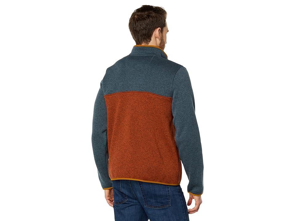 L.L.Bean Sweater Fleece Pullover Color-Block Regular (Rangley /Light Mahogany) Men's Clothing Product Image