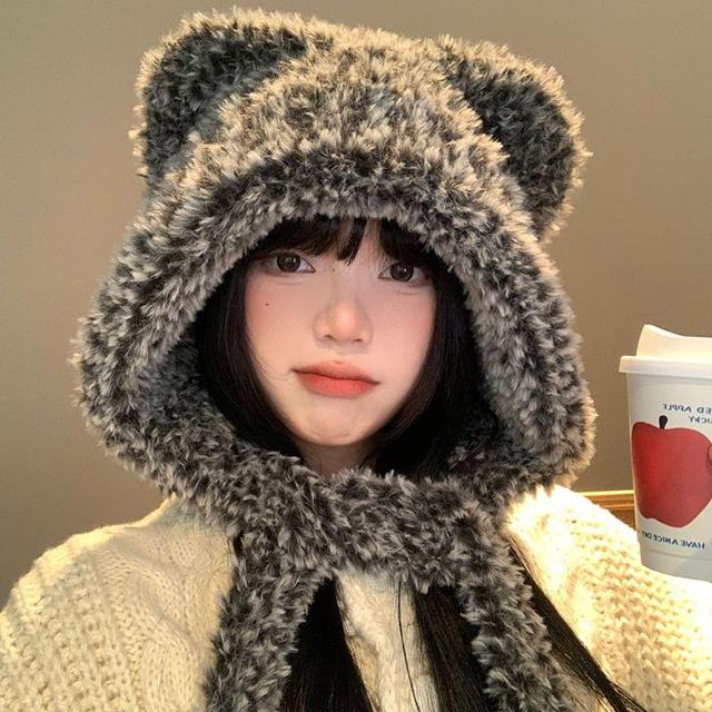 Bear Ear Knit Hat Product Image