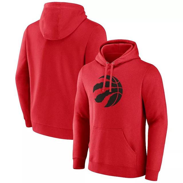 Mens Fanatics Branded Red Toronto Raptors Primary Logo Pullover Hoodie Product Image