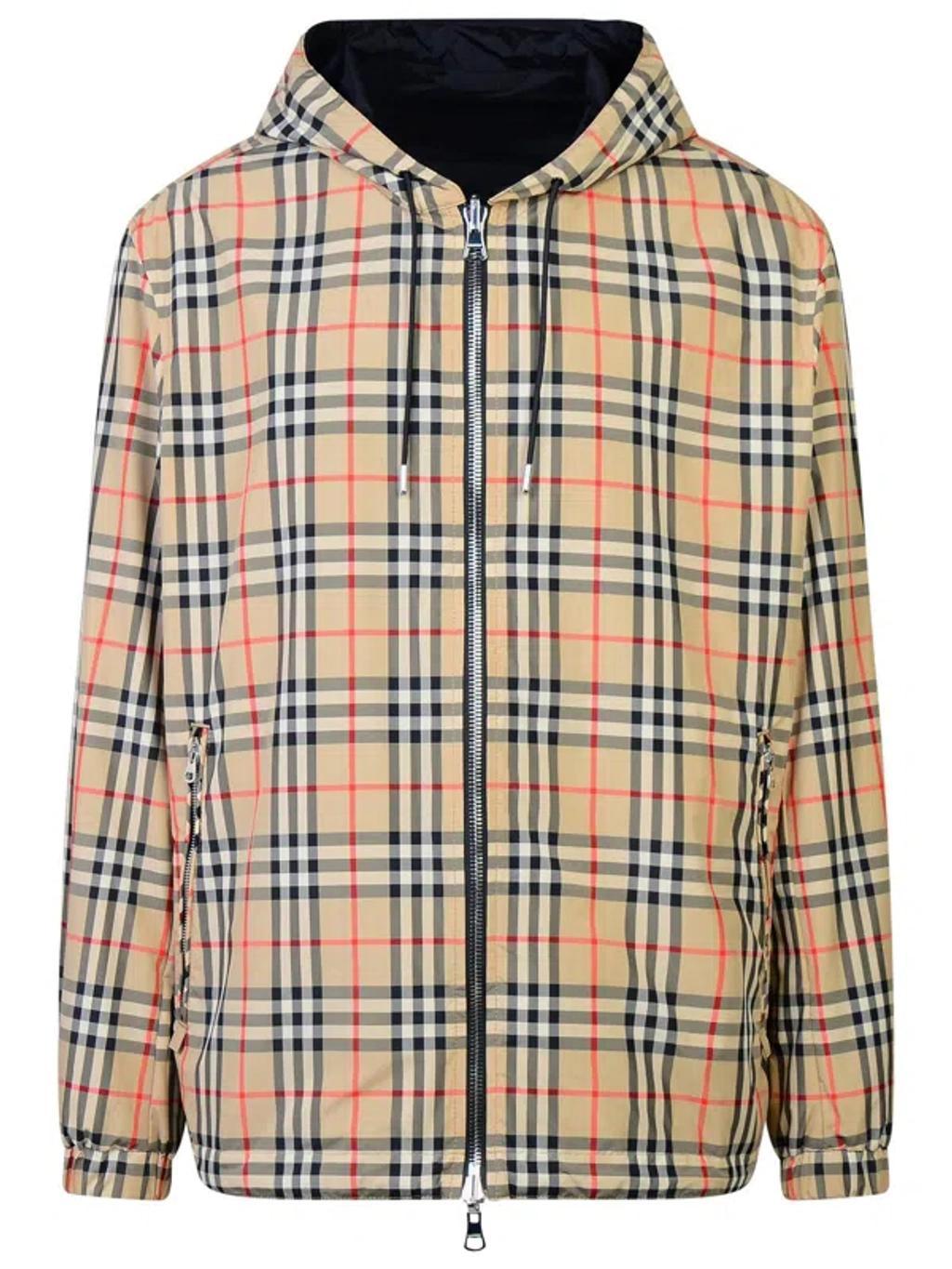 BURBERRY Reversible Jacket In Beige Polyester In Neutrals Product Image