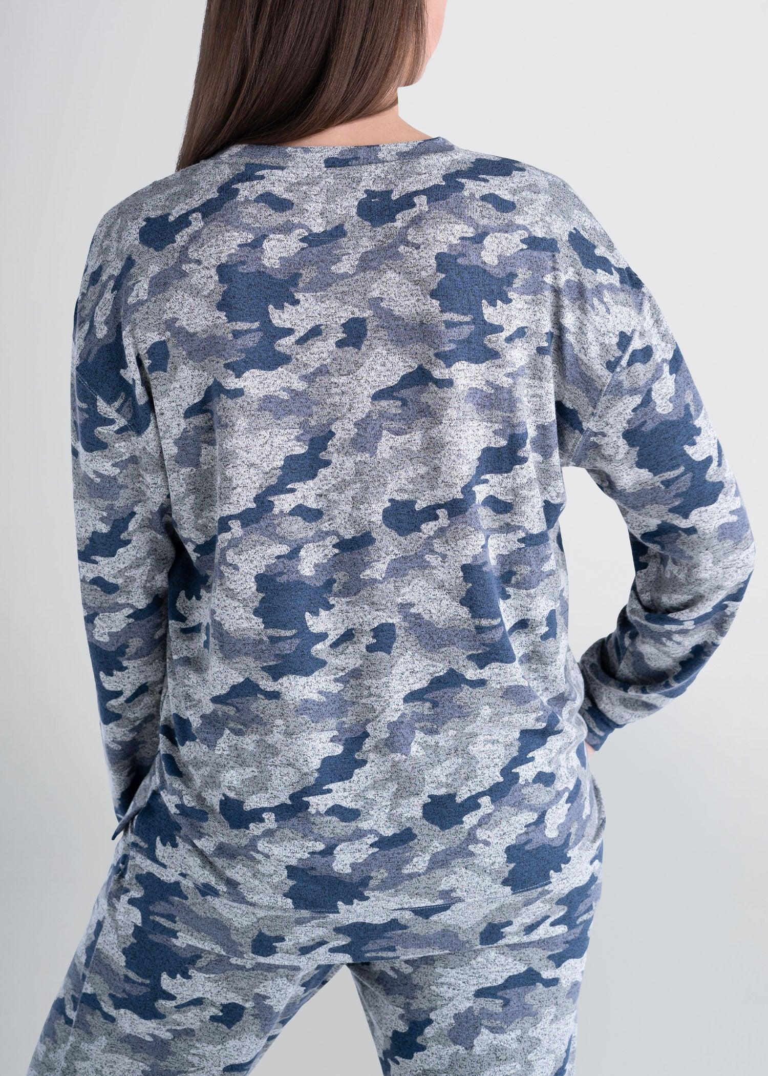 Women's Tall COZY Lounge Crewneck in Camo Female Product Image