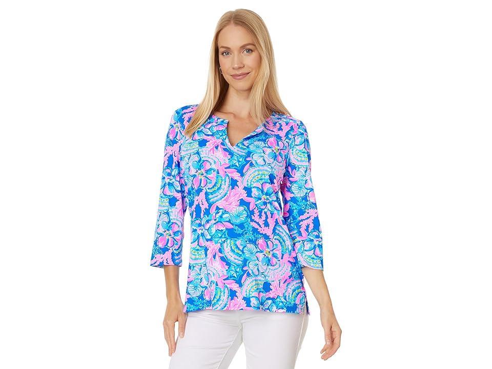 Lilly Pulitzer UPF 50+ Karina Tunic Tang Sitting Seaside) Women's Clothing Product Image