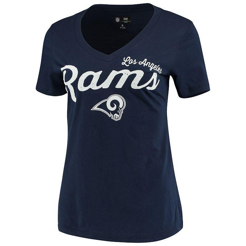 Womens G-III 4Her by Carl Banks Los Angeles Rams Post Season V-Neck T-Shirt Blue Product Image