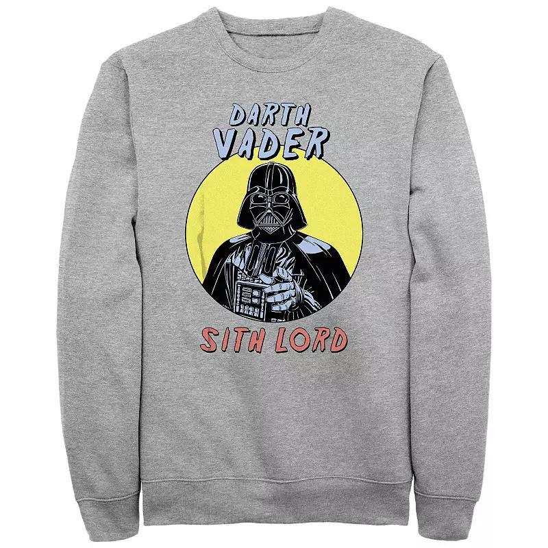 Mens Star Wars Darth Vader Sith Lord Graphic Fleece Athletic Grey Product Image