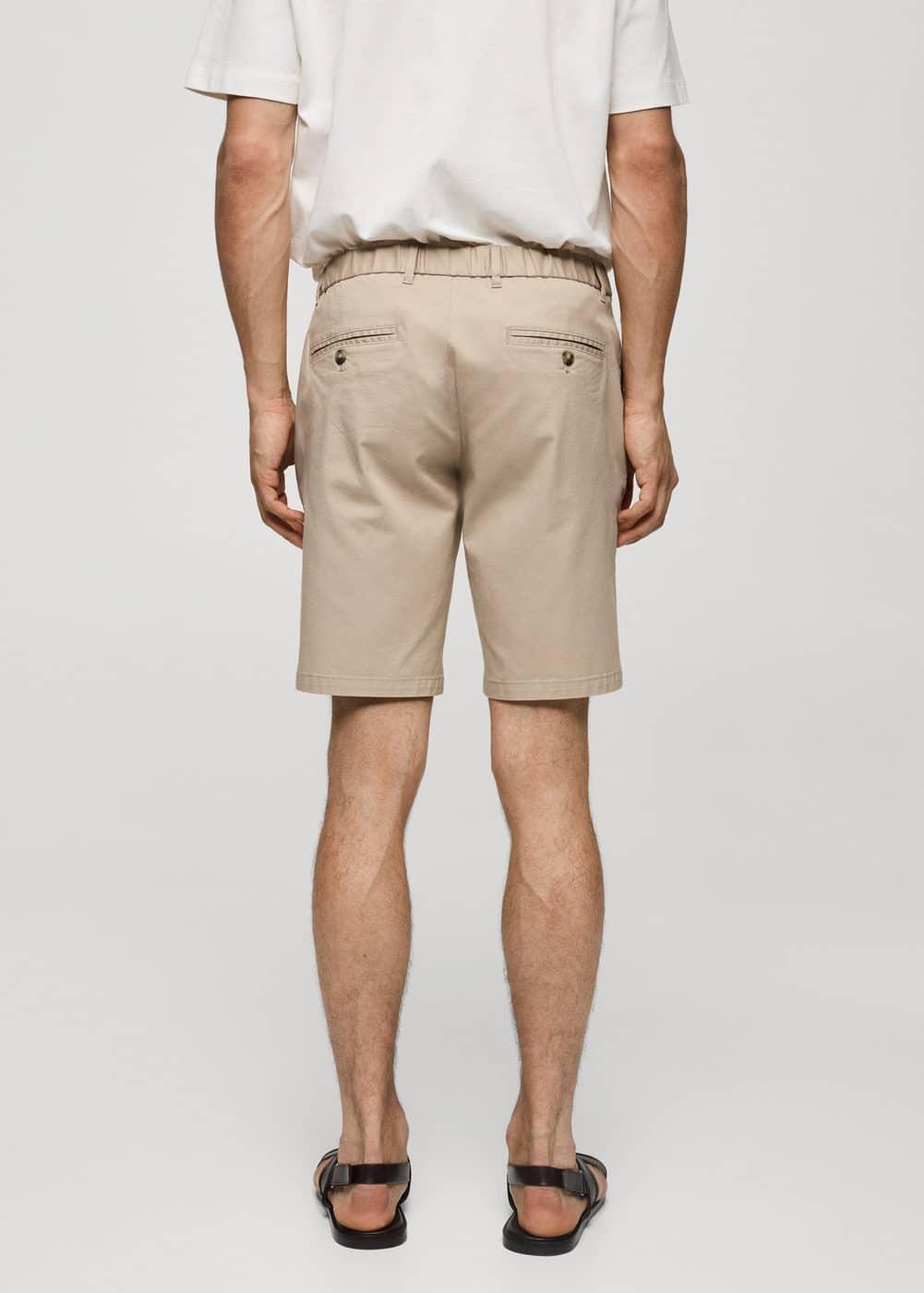 MANGO MAN - Slim-fit chino cotton bermuda shorts beigeMen Product Image