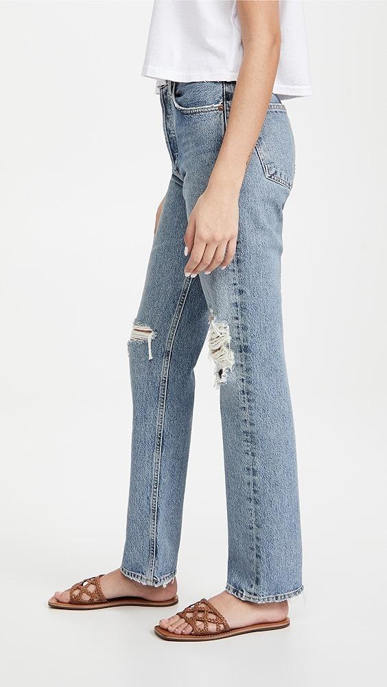 AGOLDE Lana Mid Rise Straight Jeans | Shopbop Product Image