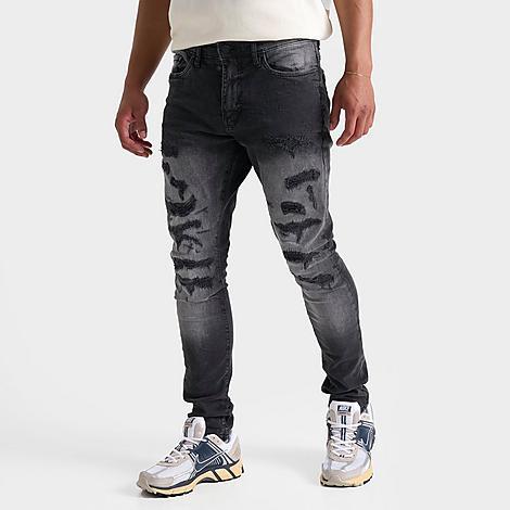 Jordan Mens Sean Stacked Slim Denim Jeans Product Image