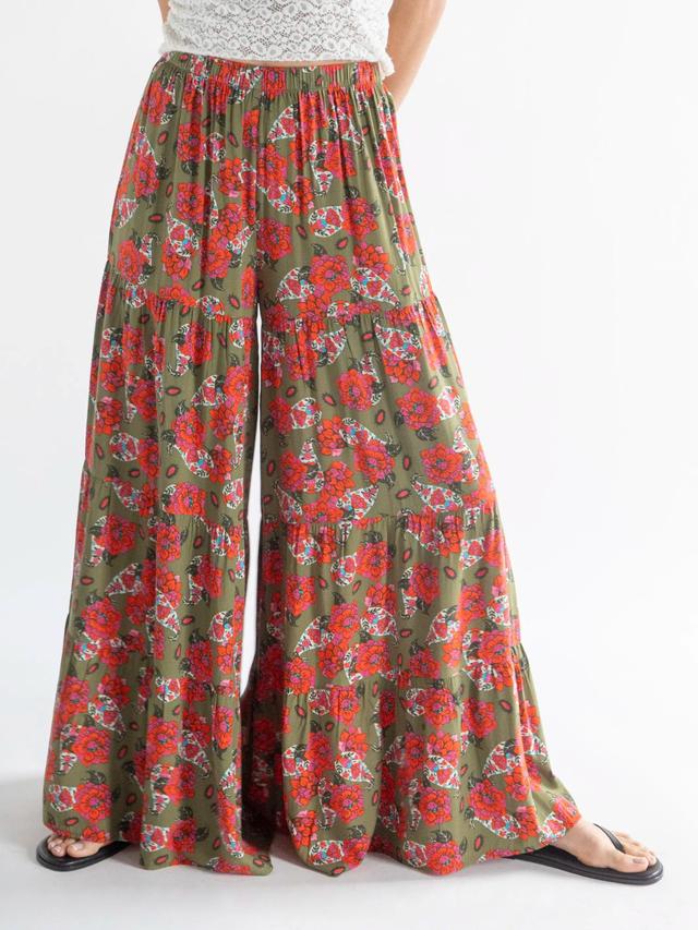 Patti Palazzo Pant - Olive Paisley Product Image