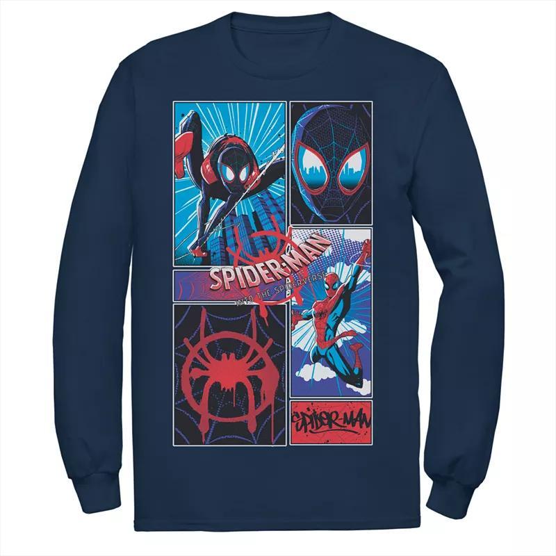 Mens Marvel Spider-Verse Comic Spiders Tee Blue Product Image