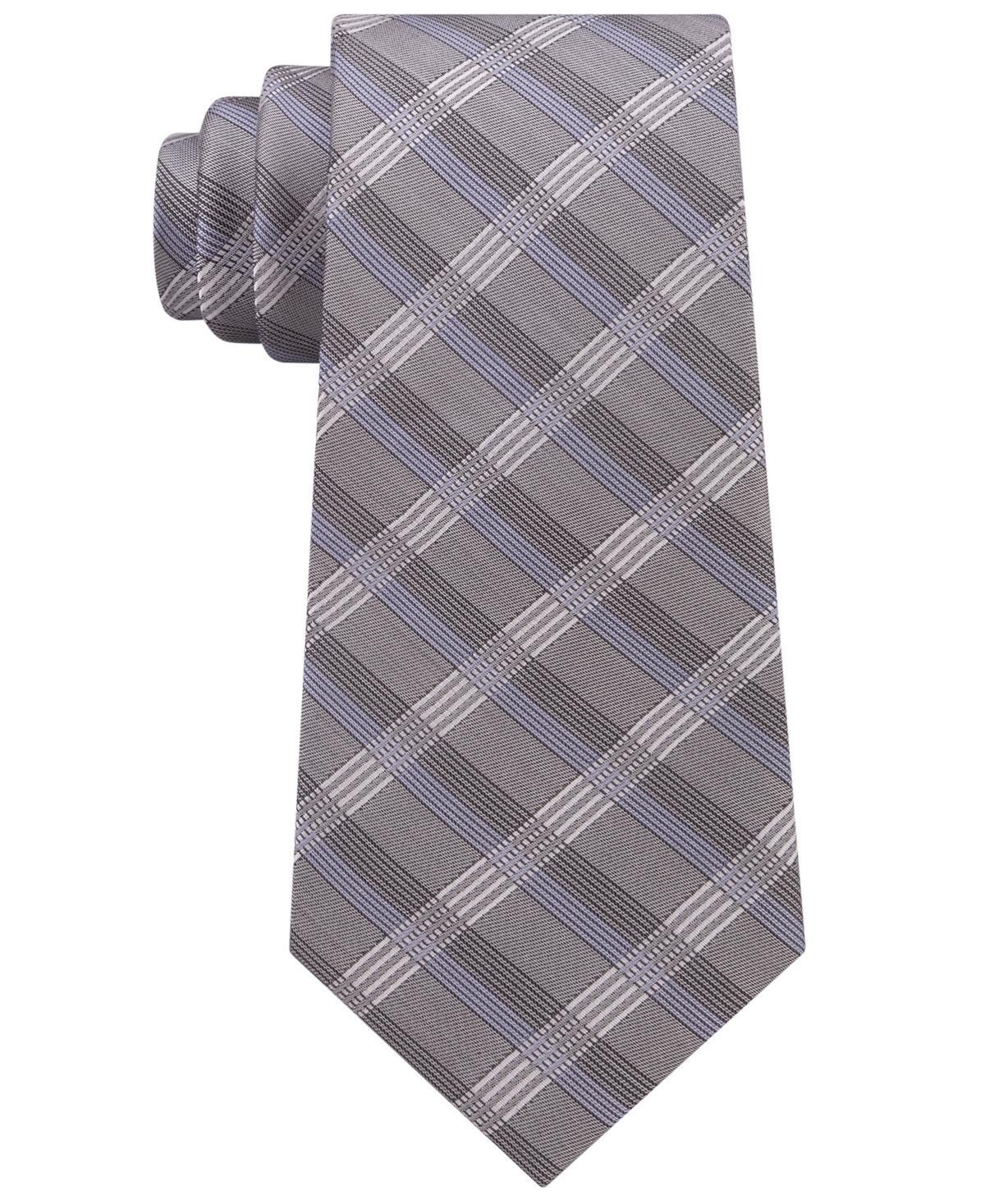 Calvin Klein Mens Creme Plaid Tie Product Image